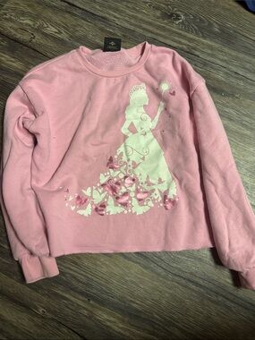 Girls' Pink Princess Graphic Pullover Sweatshirt
